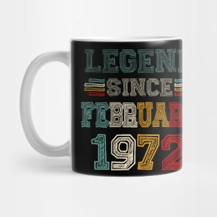 51 Years Old Legend Since February 1972 51st Birthday Mug